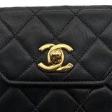 Vintage Octagon - Black Lambskin