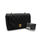 Vintage Small Diana - Black Lambskin