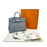 Vintage  Birkin 25 - Gris Pantin Togo