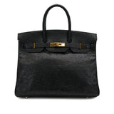 Birkin 35 Verso - Black Ostrich