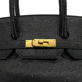 Birkin 35 Verso - Black Ostrich