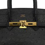 Birkin 35 Verso - Black Ostrich