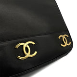 Vintage  Triple Coco Tote - Black Lambskin