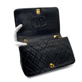 Vintage  Full Flap - Black Lambskin