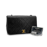 Vintage  Full Flap - Black Lambskin