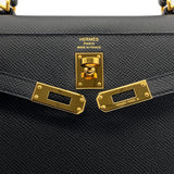 Vintage  Kelly 25 - Black Epsom