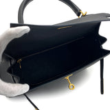 Vintage  Kelly 25 - Black Epsom