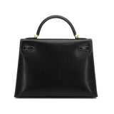 Vintage  Kelly 32 Sellier - Black Lisse