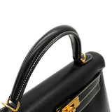 Vintage  Kelly 32 Sellier - Black Lisse