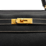 Vintage  Kelly 32 Sellier - Black Lisse