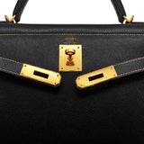 Vintage  Kelly 32 Sellier - Black Lisse