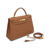Vintage  Kelly 32 Sellier - Gold Courchevel