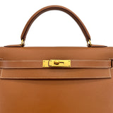 Vintage  Kelly 32 Sellier - Gold Courchevel