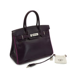 Vintage  Birkin 30 - Raisin , Cyclamen Boxcalf