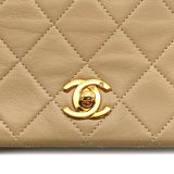 Vintage  Full Flap - Beige Lambskin