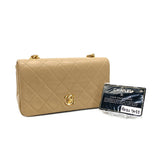 Vintage  Full Flap - Beige Lambskin
