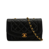 Vintage Small Diana - lambskin - Black Lambskin