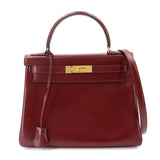 Hermès Kelly 28 Rouge H Box Calf