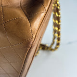 Vintage Camel Medium Classic Double Flap