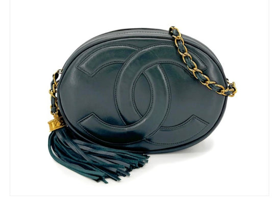 Dark Green Vintage Tambourine
