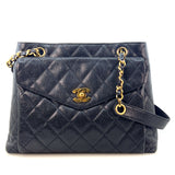 Vintage Front Pocket Shoulder Tote