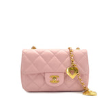 JP-90 Heart Charm Mini Rectangle - light pink