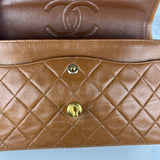 Vintage Camel Medium Classic Double Flap