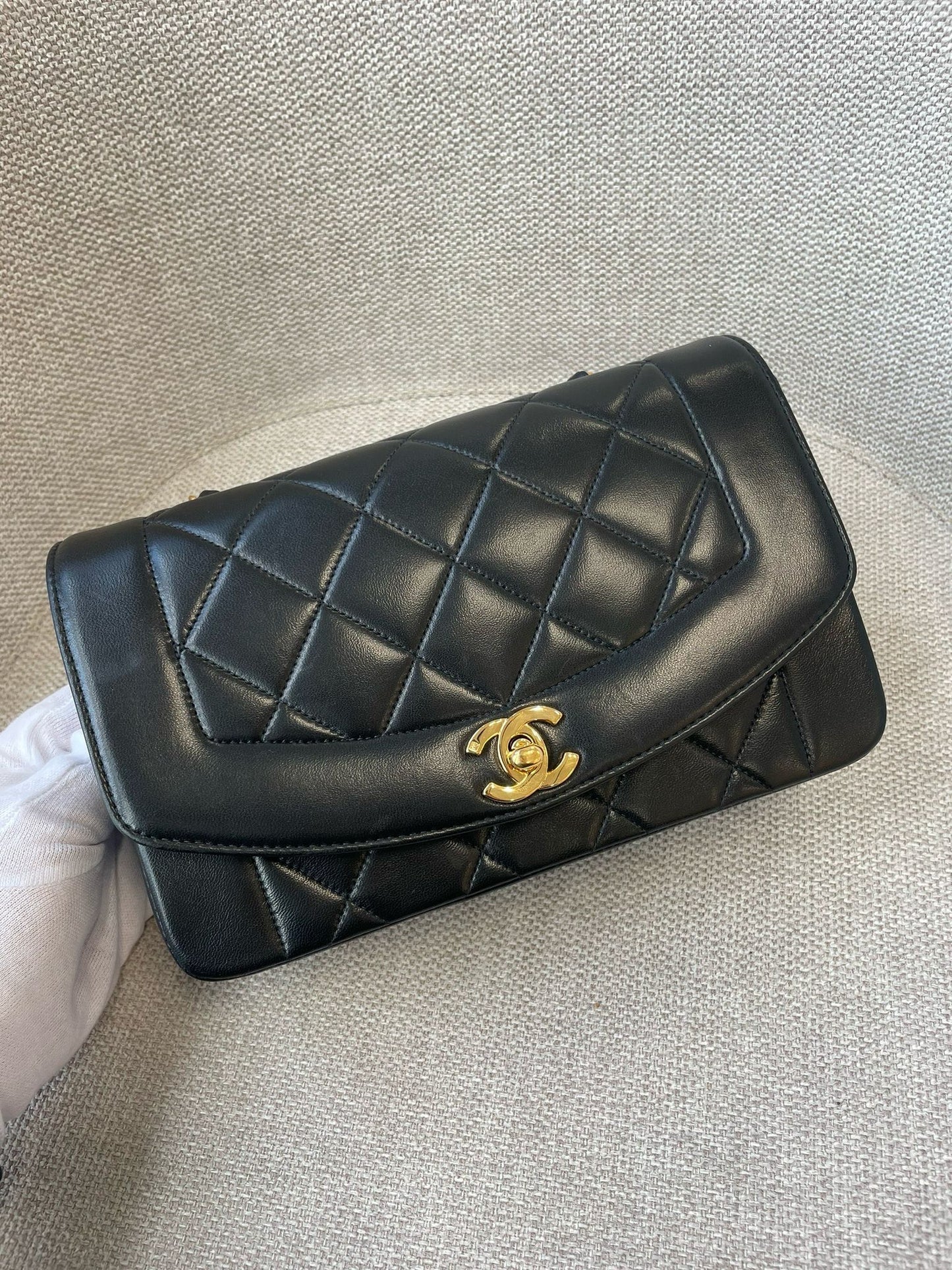 Black Vintage Small Diana Flap (Available at Ladybird)