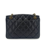 Black Vintage Caviar Shoulder Tote (Available at Ladybird)