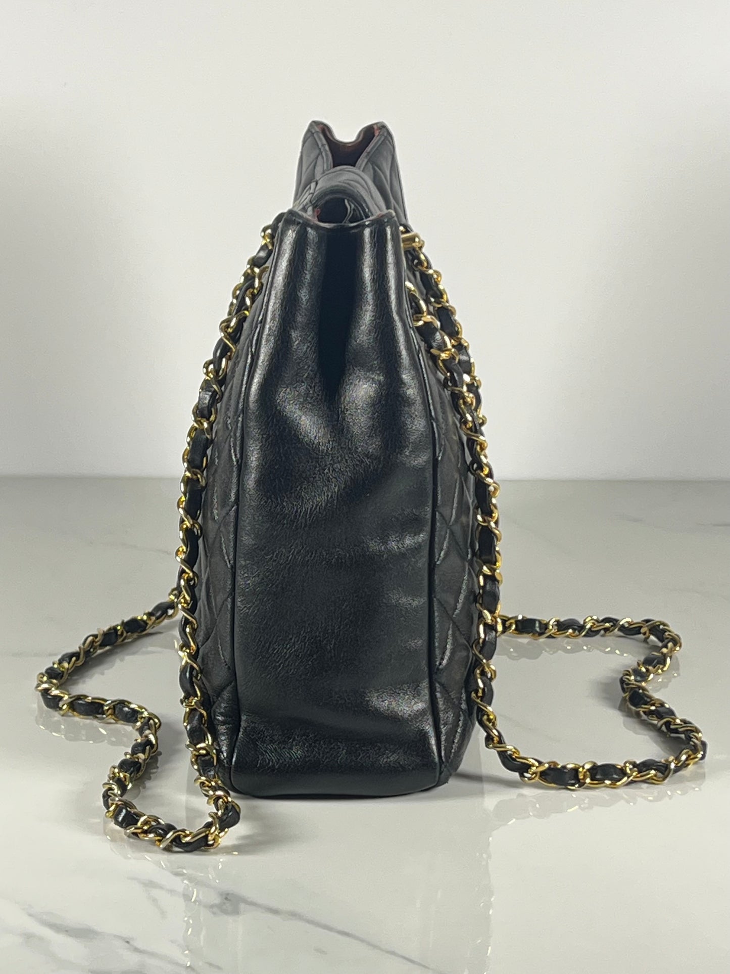 Chanel Black Lambskin Shoulder Bag