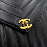 Vintage Chevron Quilted Envelope Flap