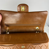 Vintage Camel Medium Classic Double Flap