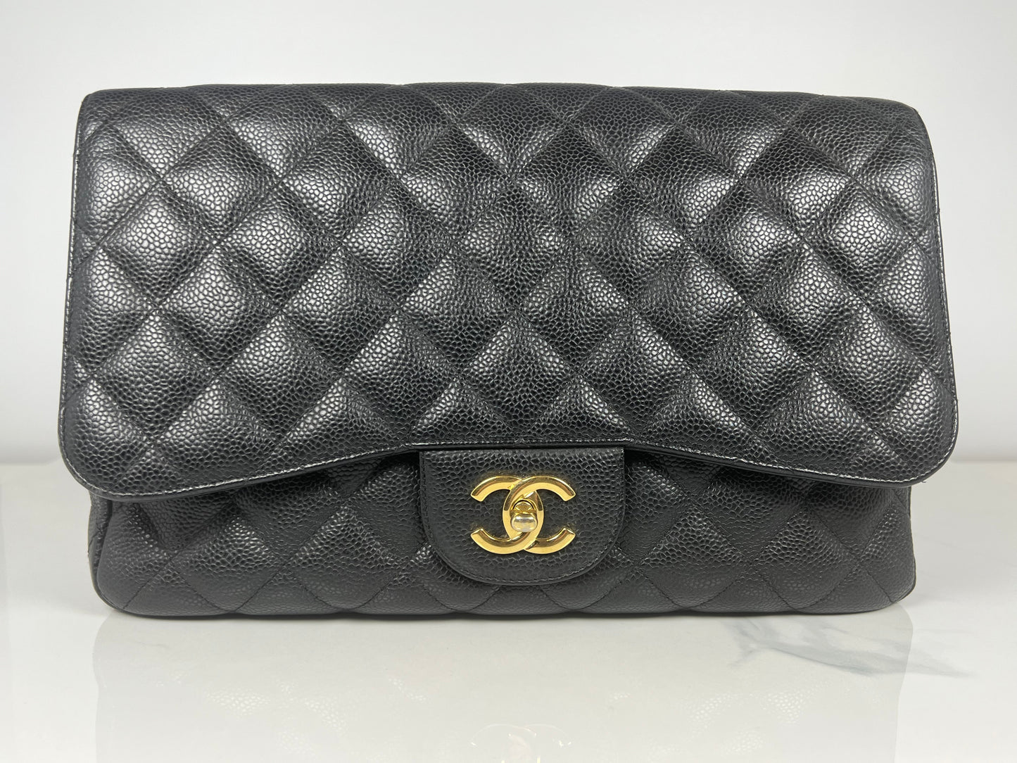 Black Caviar Jumbo Single Flap