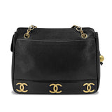 Vintage Triple Coco Tote -  Black Caviar