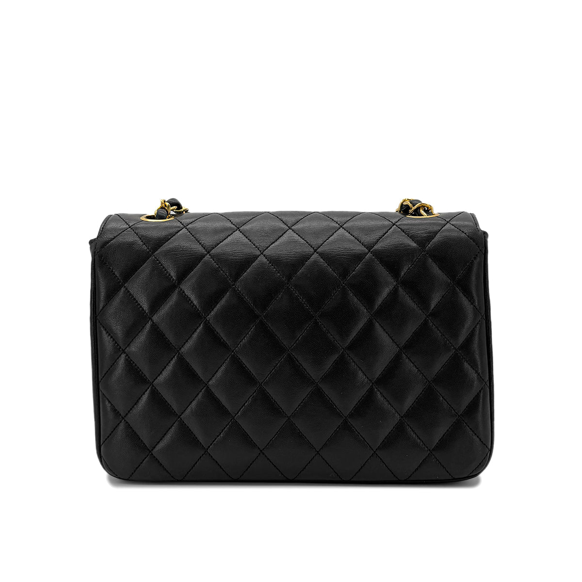 Vintage Half Moon Flap - Black Lambskin