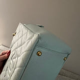 Vintage Light Blue Petite Shopping Tote