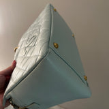 Vintage Light Blue Petite Shopping Tote