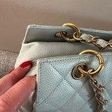 Vintage Light Blue Petite Shopping Tote