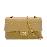 Vintage Beige Medium Classic Flap
