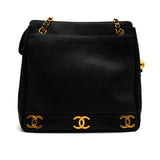 Vintage Triple Coco Vertical Tote - black caviar