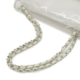 Stadium bag - white lambskin and vinyl
