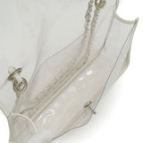 Stadium bag - white lambskin and vinyl