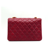 Vintage Half Moon Flap - bordeaux lambskin