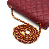 Vintage Half Moon Flap - bordeaux lambskin