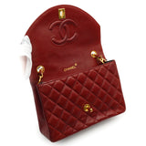 Vintage Half Moon Flap - bordeaux lambskin