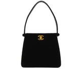 JP-84 Vintage Velvet Handbag - black