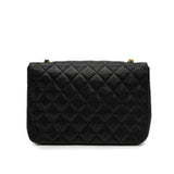 Vintage half moon flap - black lambskin