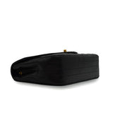 Vintage half moon flap - black lambskin