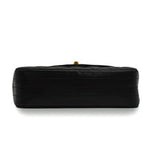 Vintage half moon flap - black lambskin