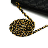 Vintage half moon flap - black lambskin